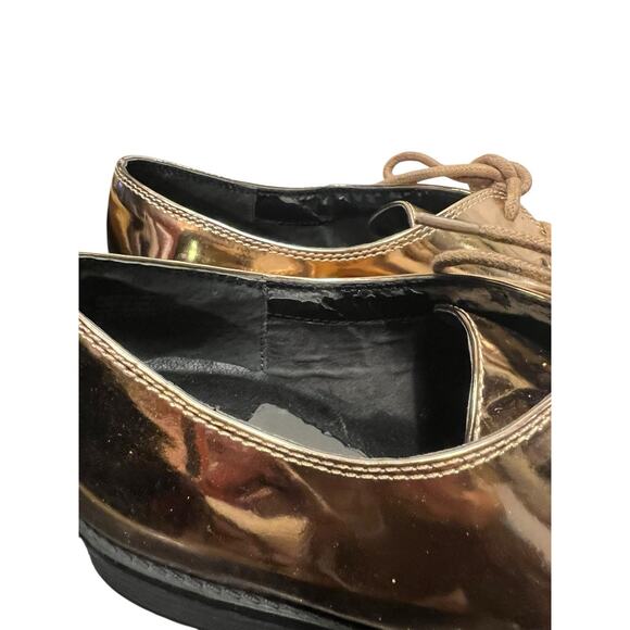 Seychelles Oxford Metallic Rose Gold Shoes Women sz 7 - Picture 5 of 11